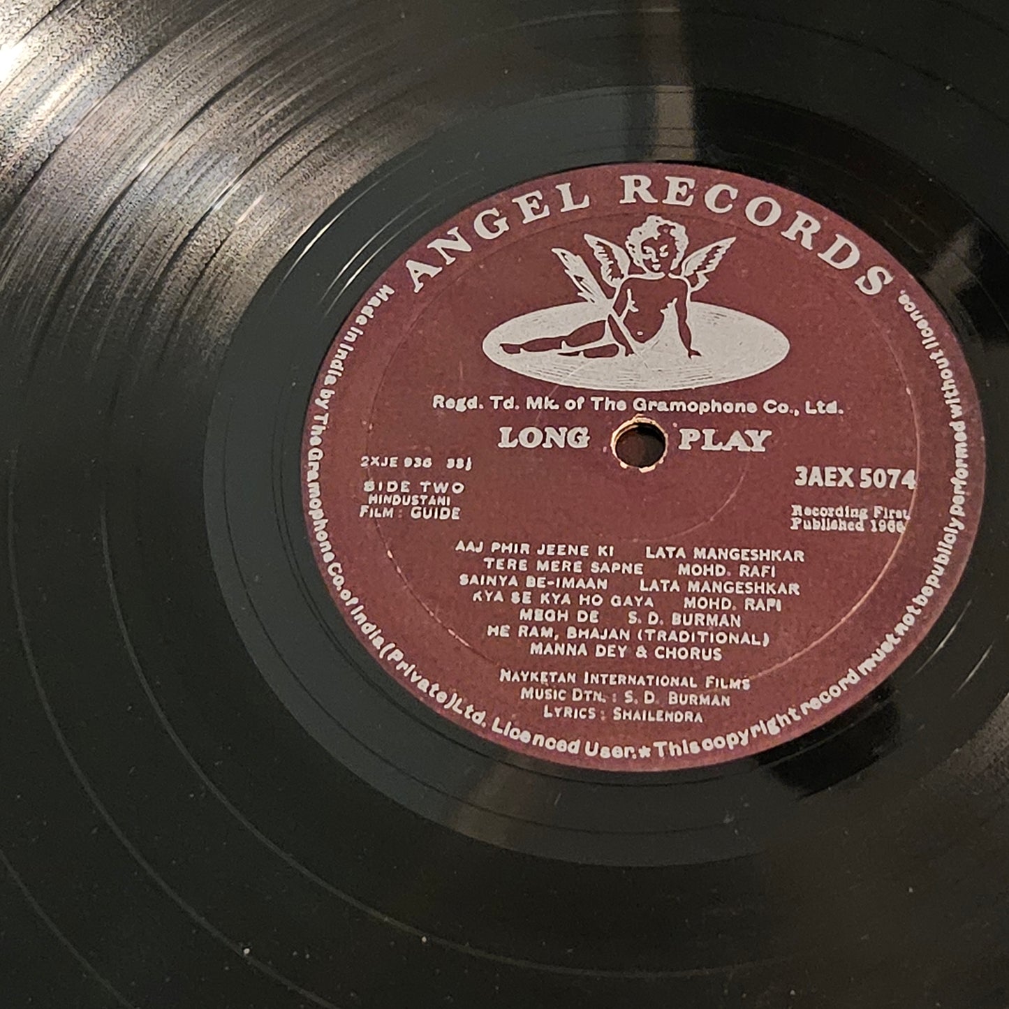 Guide - S D burman and Navketan blockbuster - 1st Angel in VG+