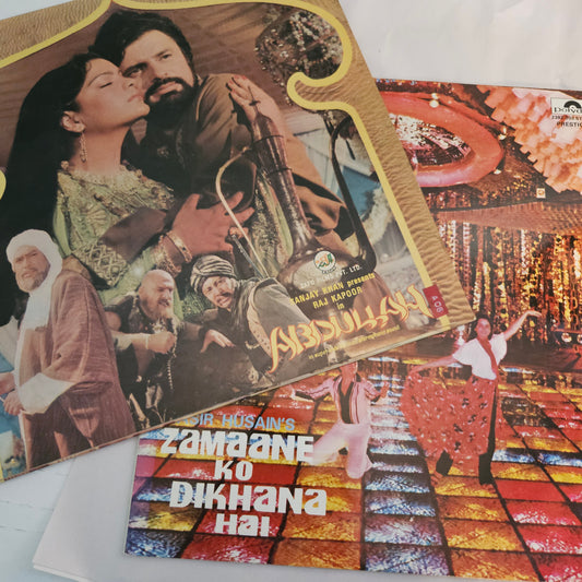 2 LPs package R. D. Burman Abdullah, Zamaane Ko Dikhana Hai Stereo Blockbuster soundblast  in Excellent