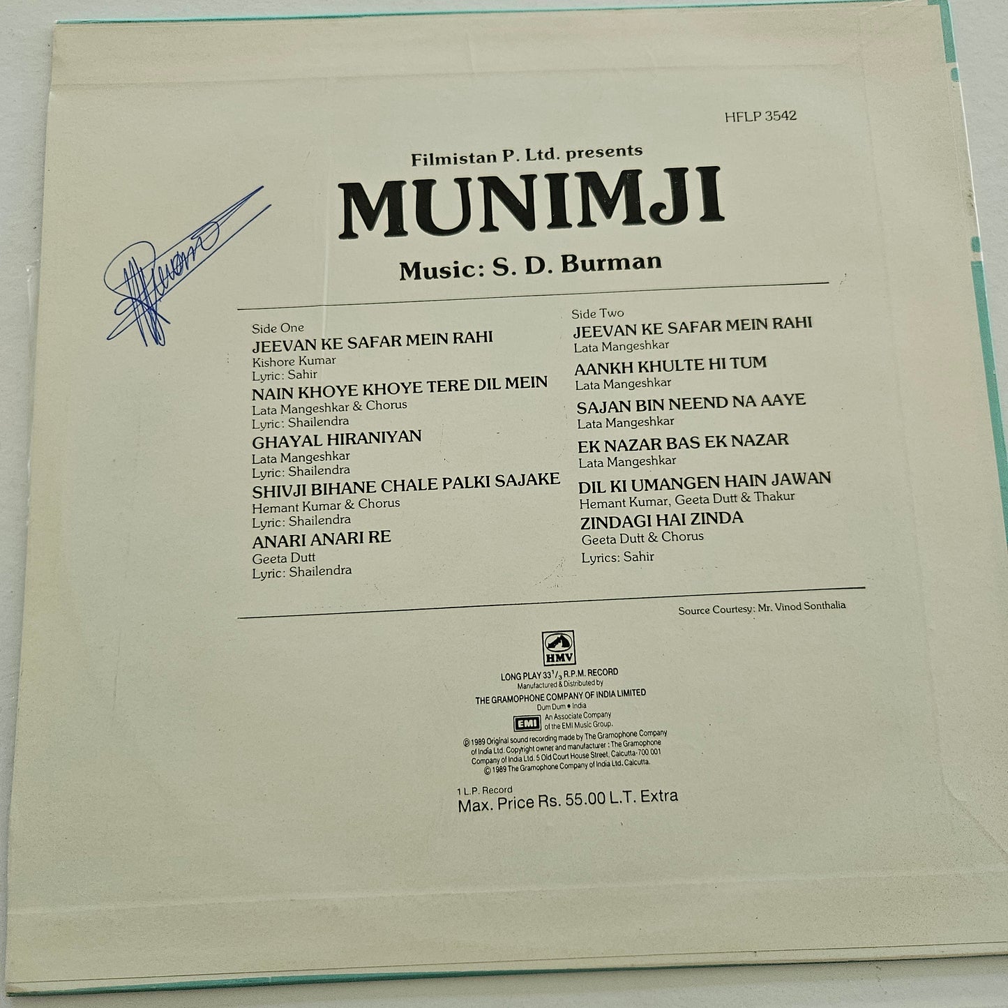 Munimji - S D Burman in near mint condition