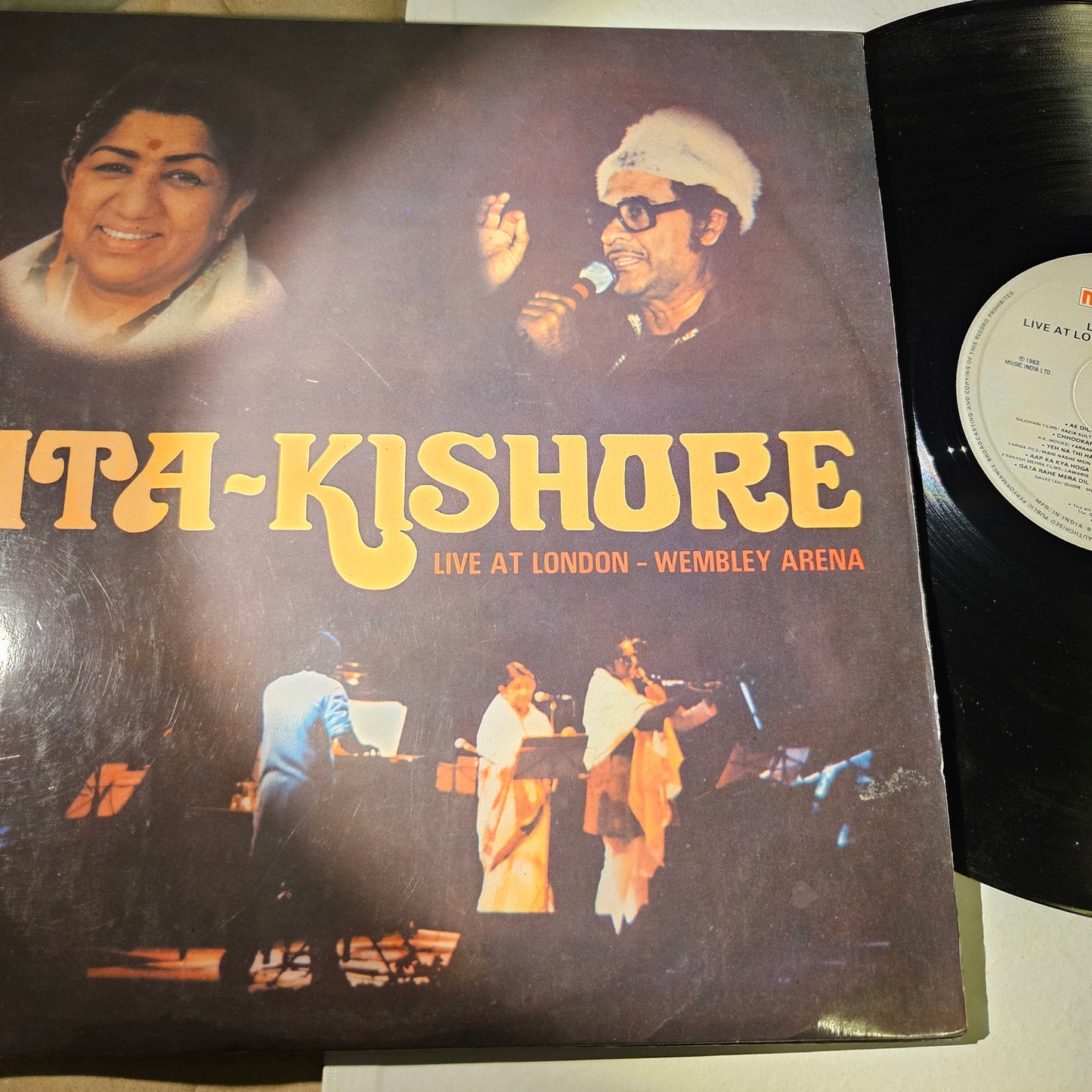 Lata* - Kishore* – Live At London - Wembley Arena 2 LP set in excellent Rare