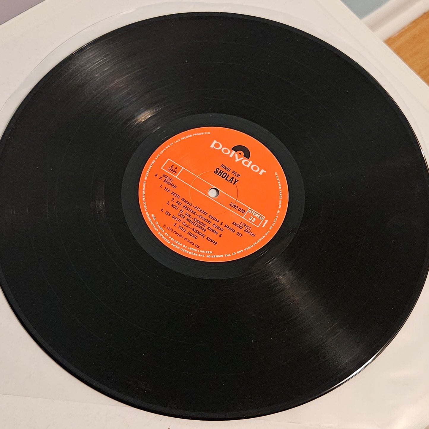 Sholay - R D Burman blockbuster in near mint condition - Crisp recording. Clean copy - Don't miss