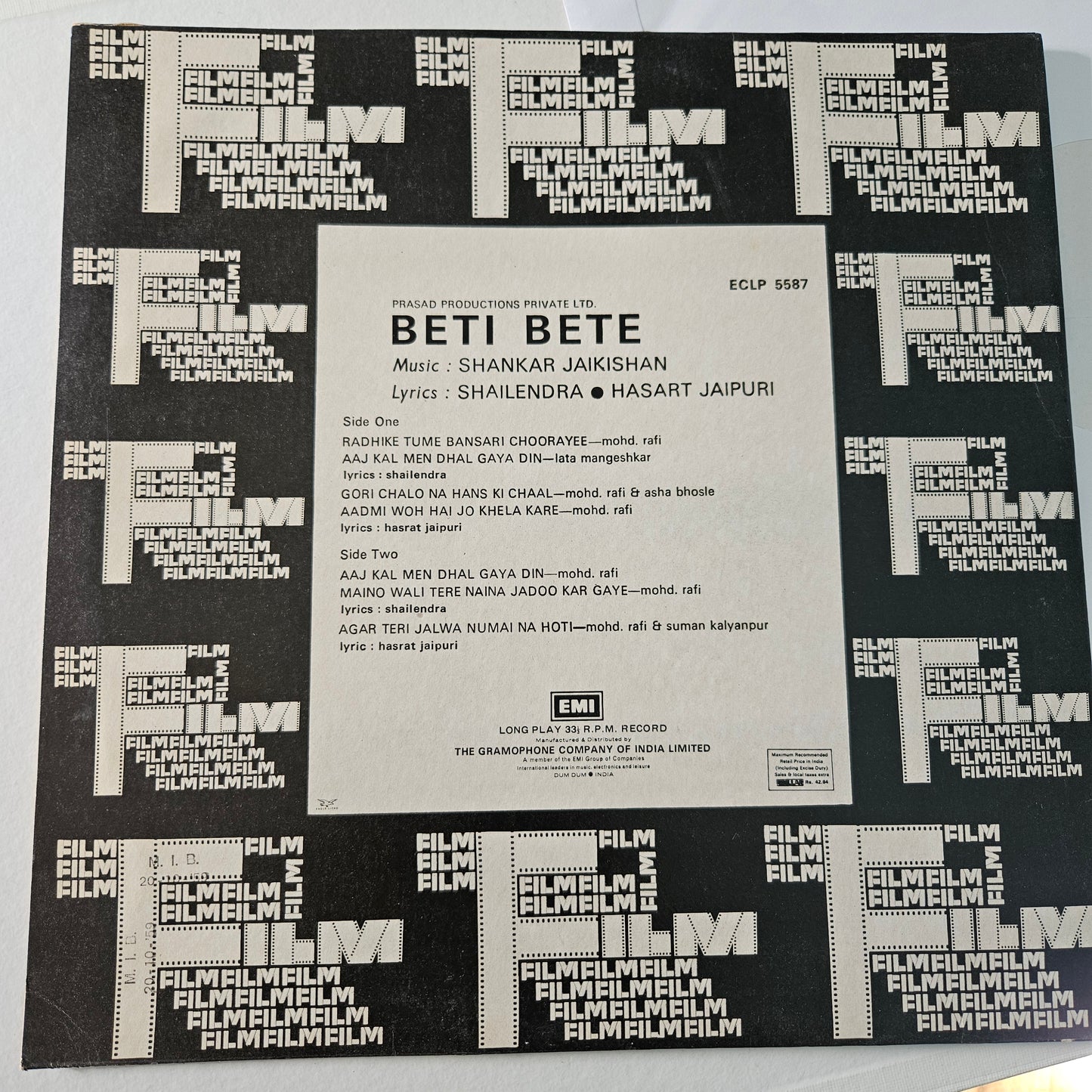 Beti Bete - Music by Shankar Jaikishan in near mint Pristine