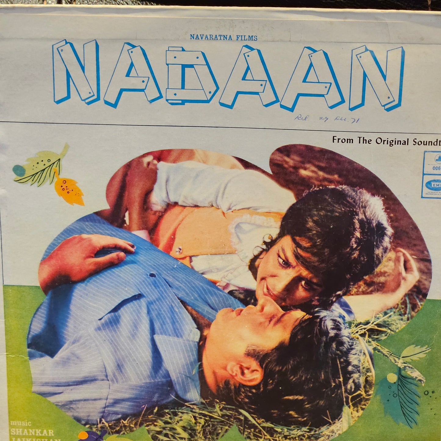 Nadaan - Rare  1st ed. Odeon  double-ring Shankar Jaikishan in VG++