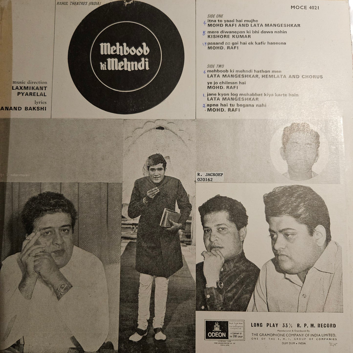 Mehboob ki Mehndi - by Laxmikant Pyarelal superhit in near mint