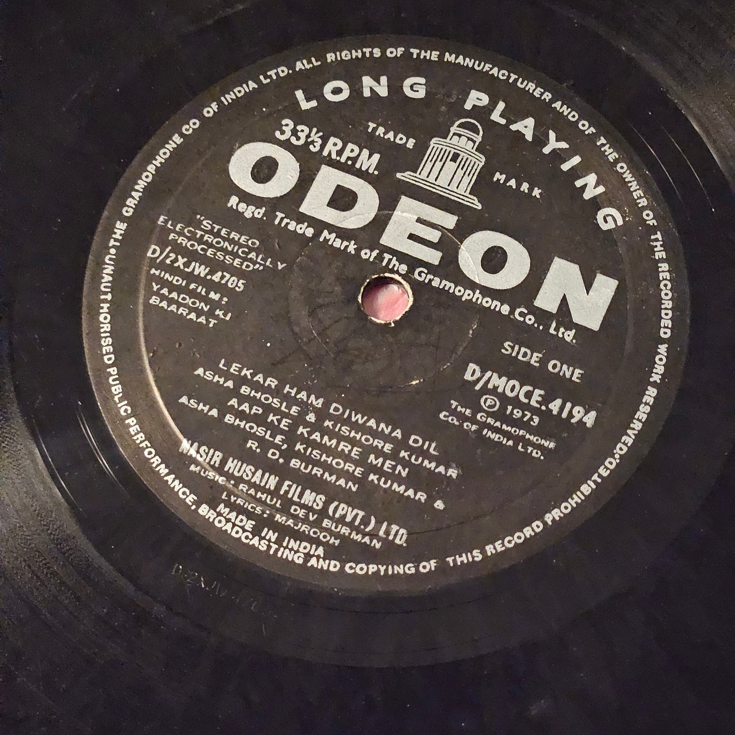 Yaadon Ki Baaraat - 1st Odeon Ring R D Burman superhit blockbuster in VG+ condition