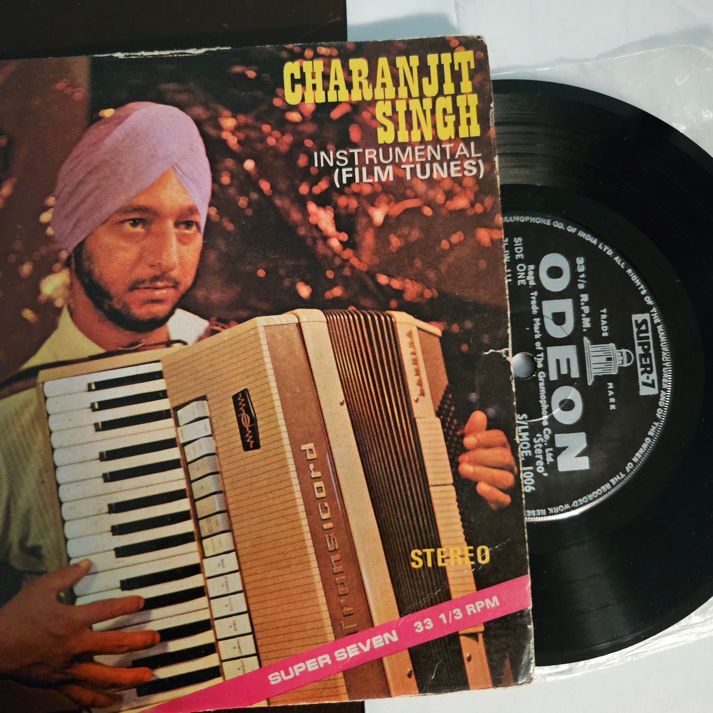 Charanjit Singh ‎– Instrumental (Film Tunes) Vinyl, 7", 33 ⅓ RPM, Stereo in Excellent