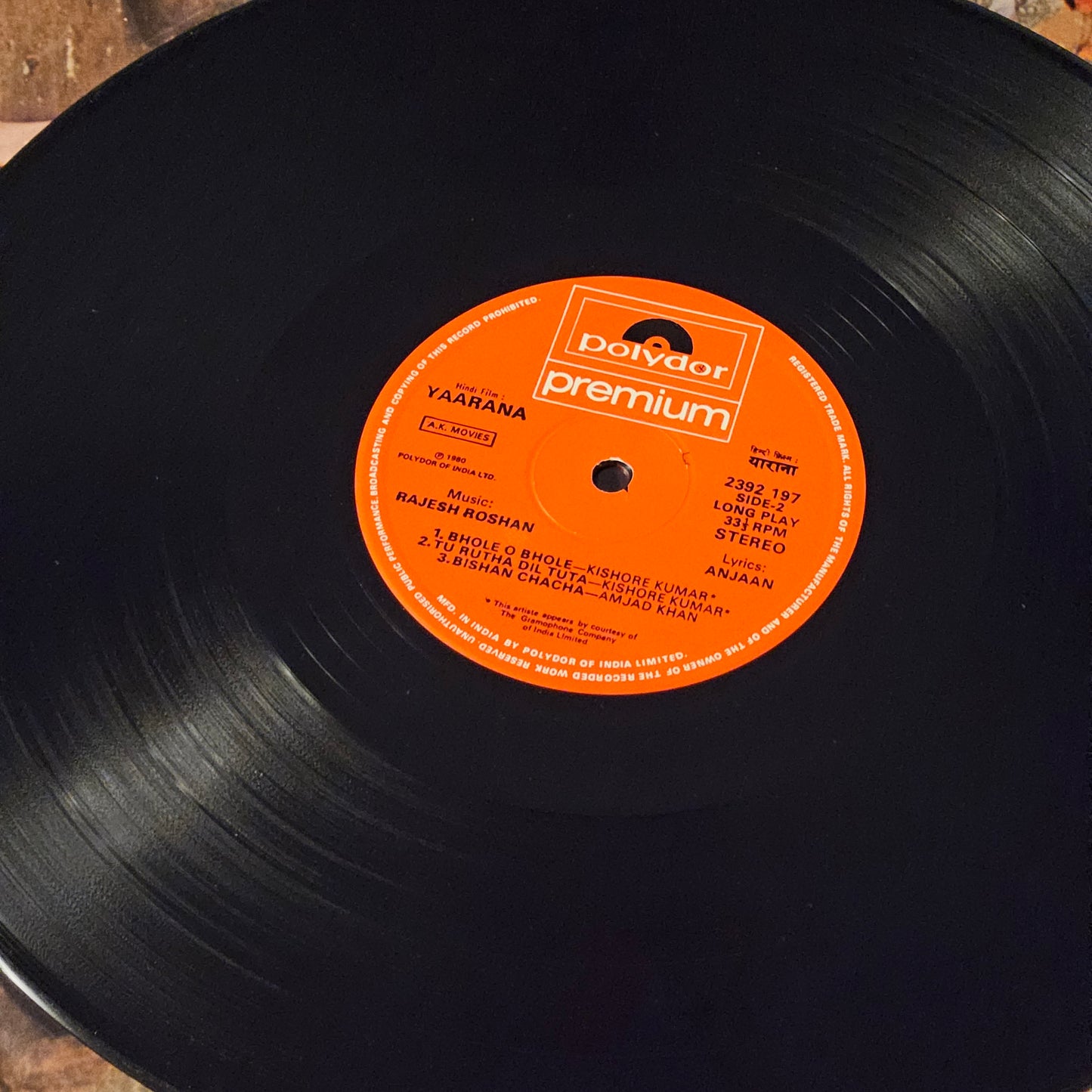 Yaarana -  Superhit polydor premium Stereo - Rajesh Roshan with original inner sleeve -Gatefold edition -near mint