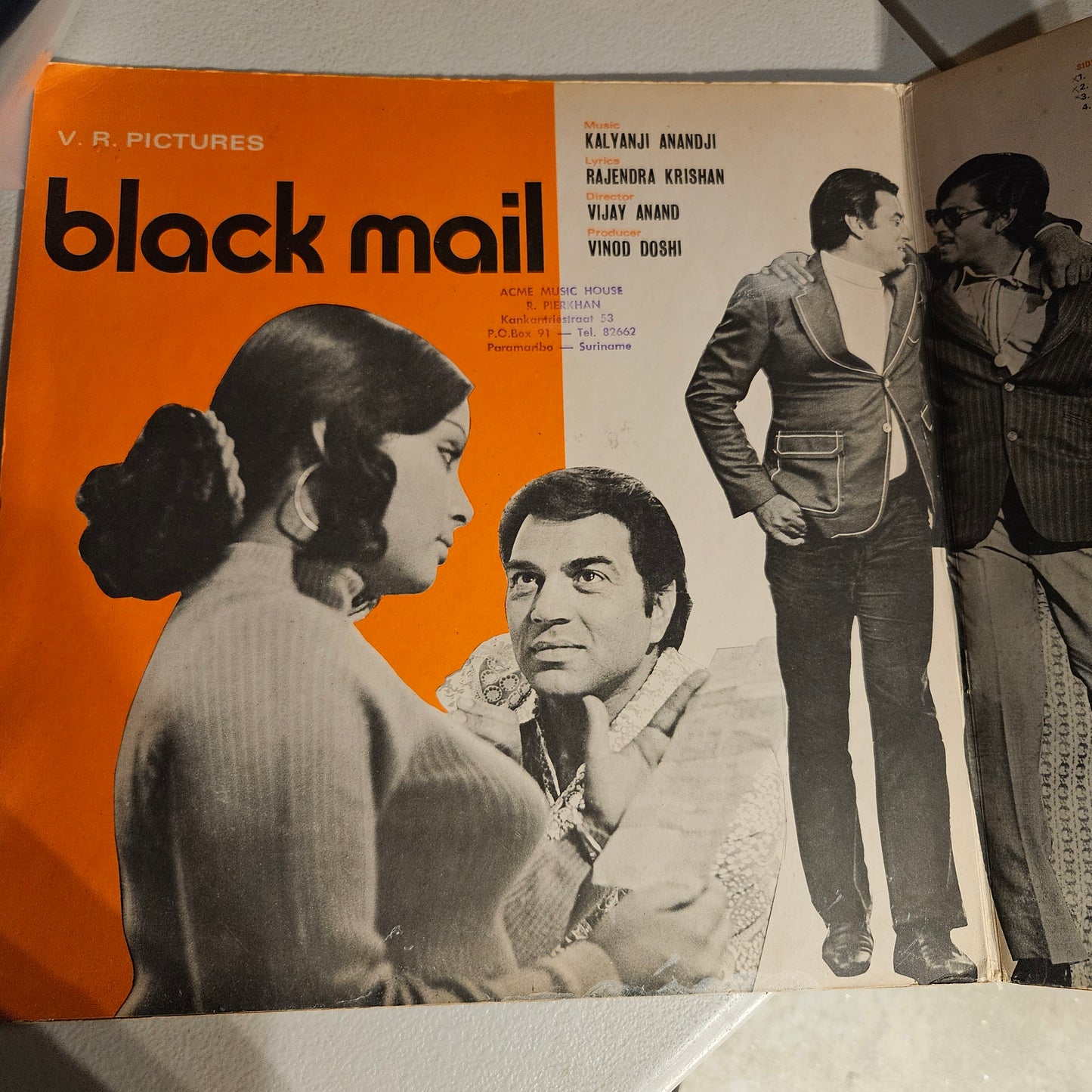 Black Mail - Music by Kalyanji Anandji - Psych Funk Gatefold edition in excellent