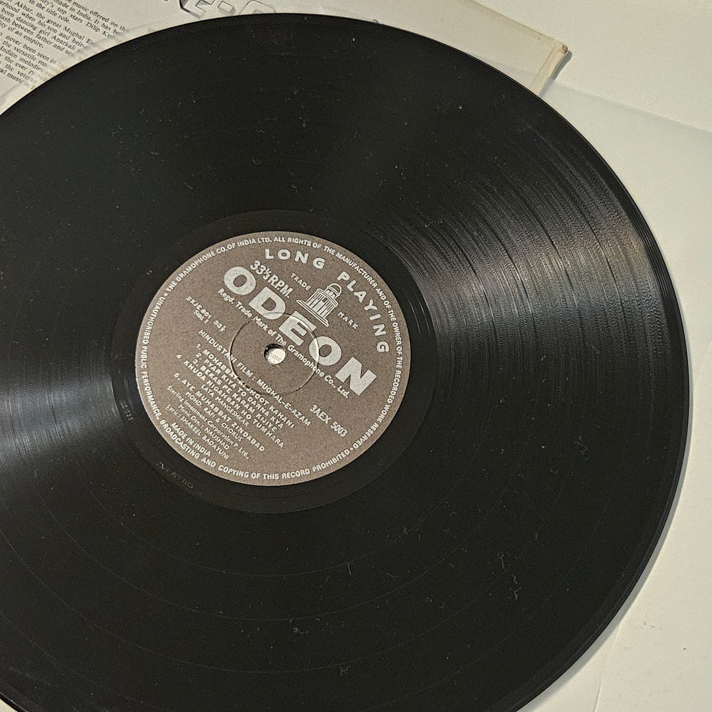 Mughal-E-Azam - Superhit Naushad and K Asif classic in  Odeon in Near Mint condition Pristine