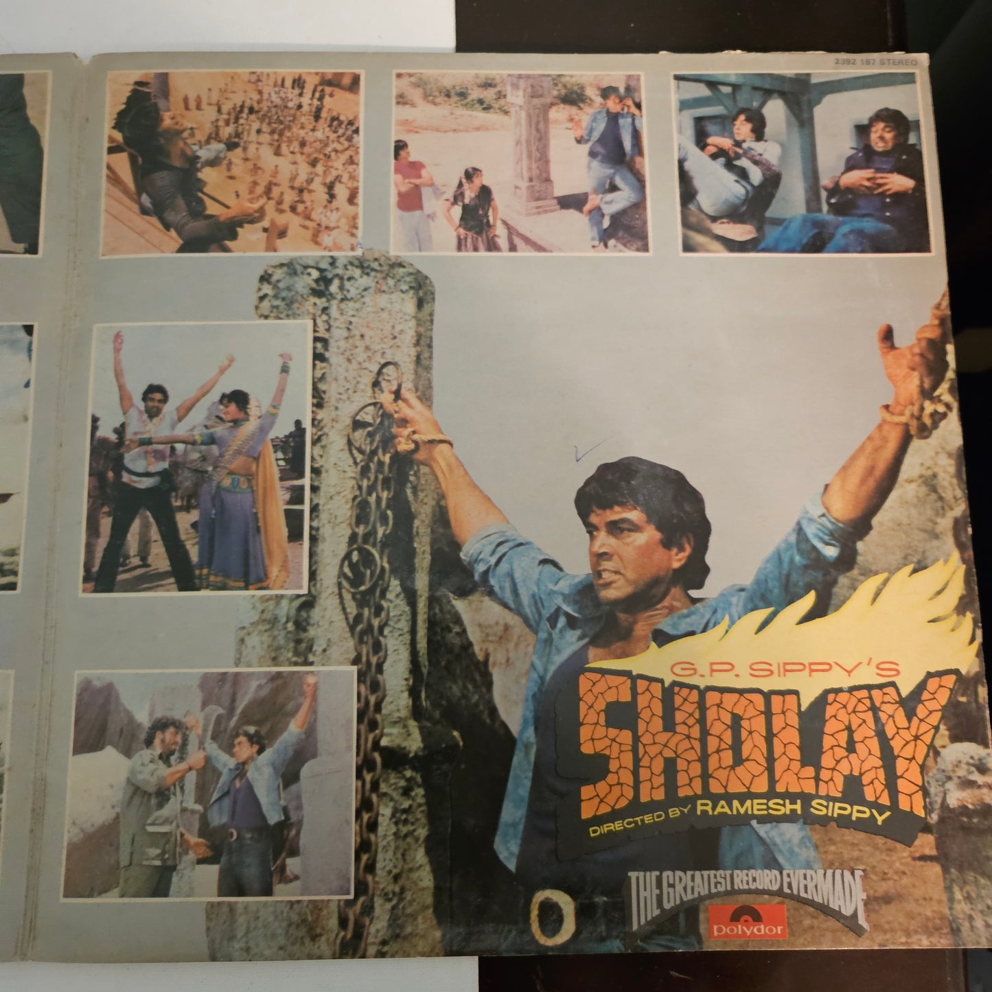 SHOLAY - Dialogs of Sholay - R D Burman 3 LP set media VG+ covers VG