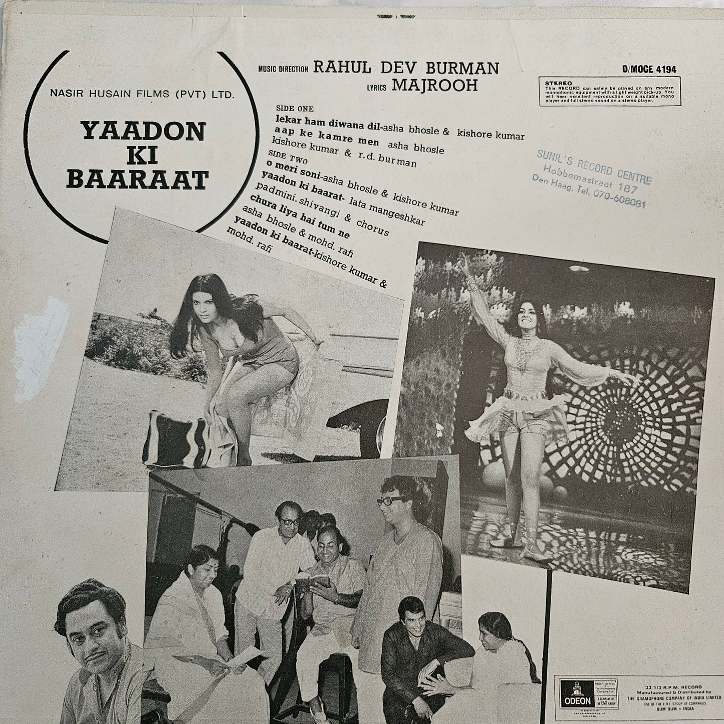 Yaadon Ki Baaraat - R D Burman superhit blockbuster in excellent condition