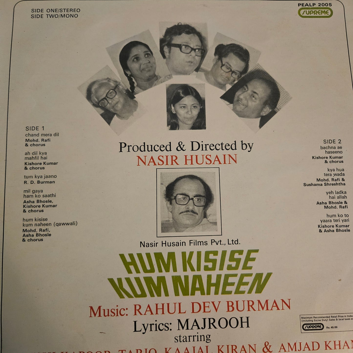 Hum Kisise Kum Naheen - R D Burman blockbuster in Near Mint