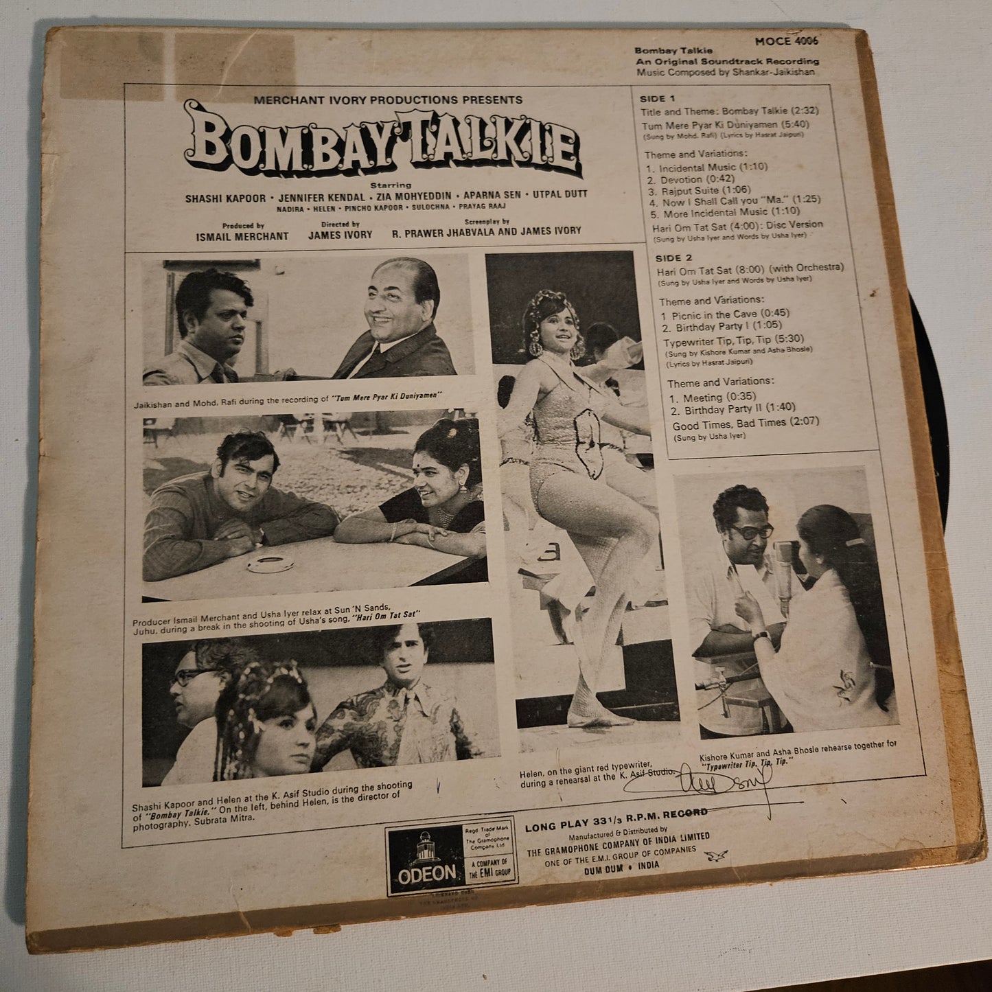 Bombay Talkie - 1st issue Ring Odeon - Rare Shankar Jaikishan classic in VG++