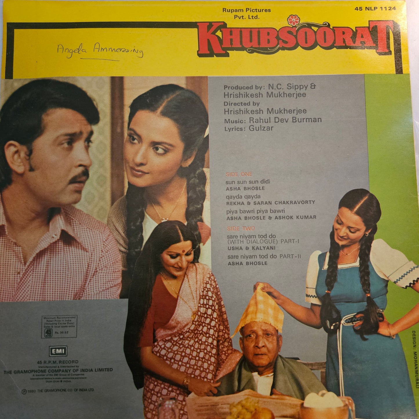 Rahul Dev Burman*, Gulzar - Khubsoorat in Near Mint