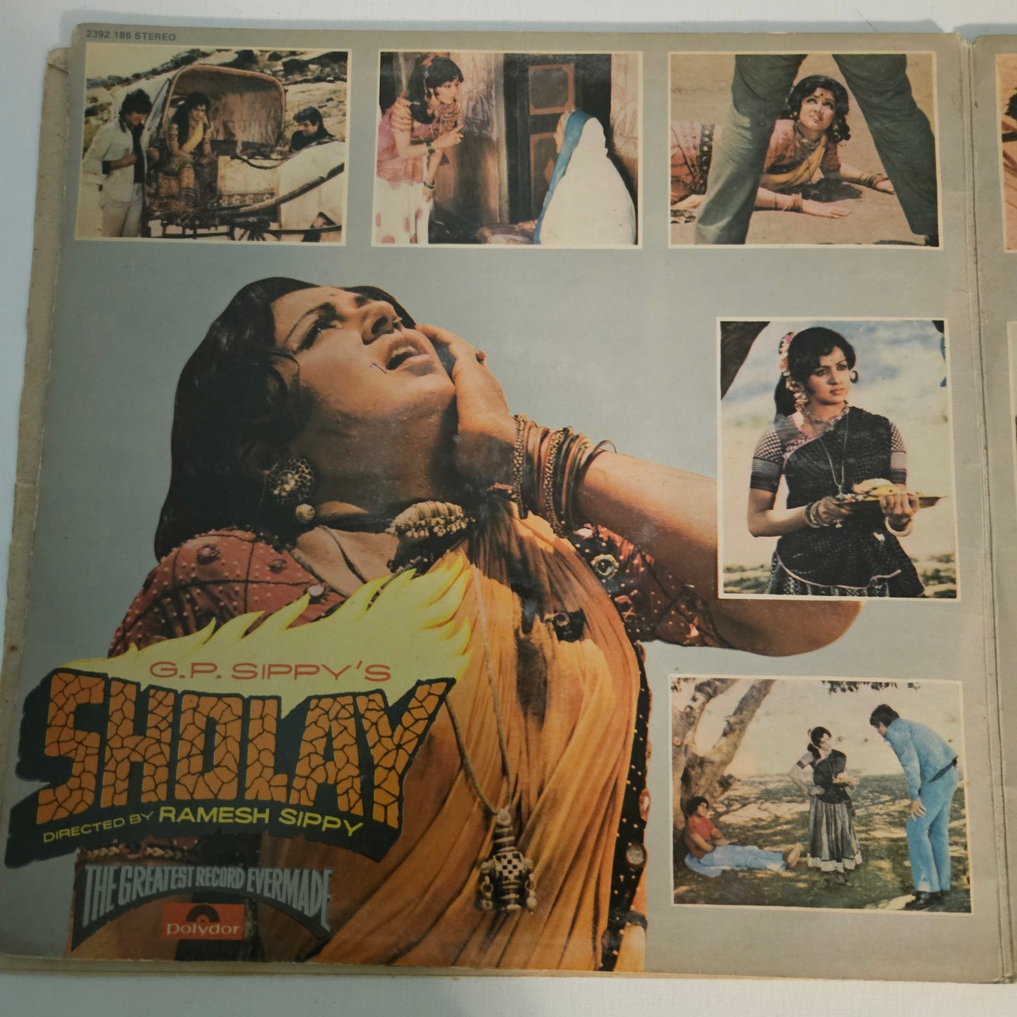 SHOLAY - Dialogs of Sholay - R D Burman 3 LP set media VG+ covers VG