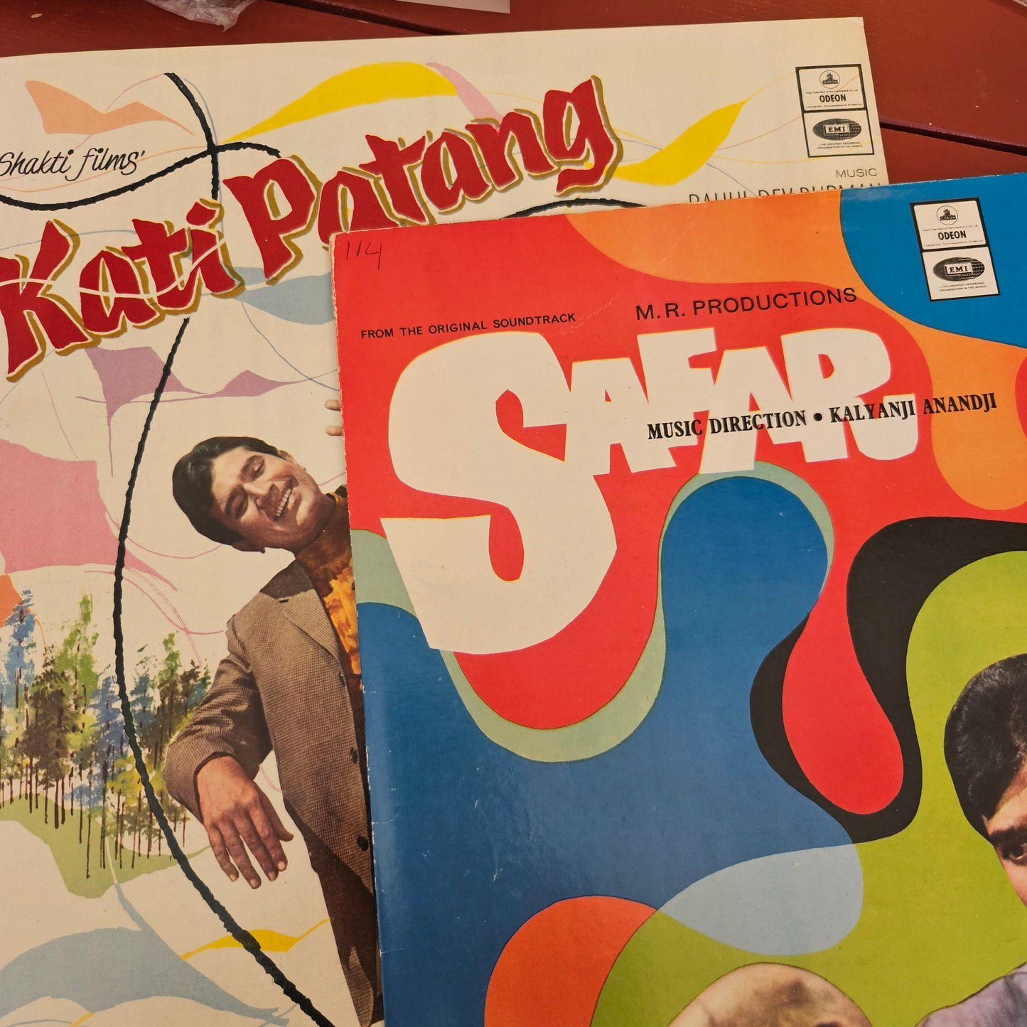 2 LPs Blockbuster Kati Patang and Safar in excellent to near mint