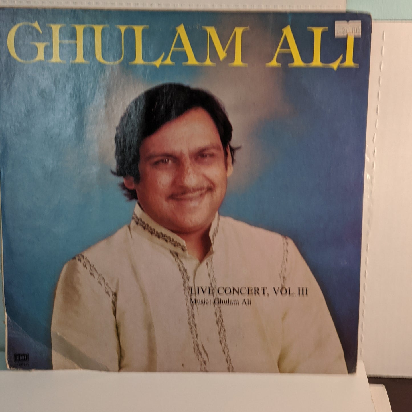 GHAZALS - GHULAM ALI "Live CONCERT VOL 3" NEAR Near MINT in Stereo