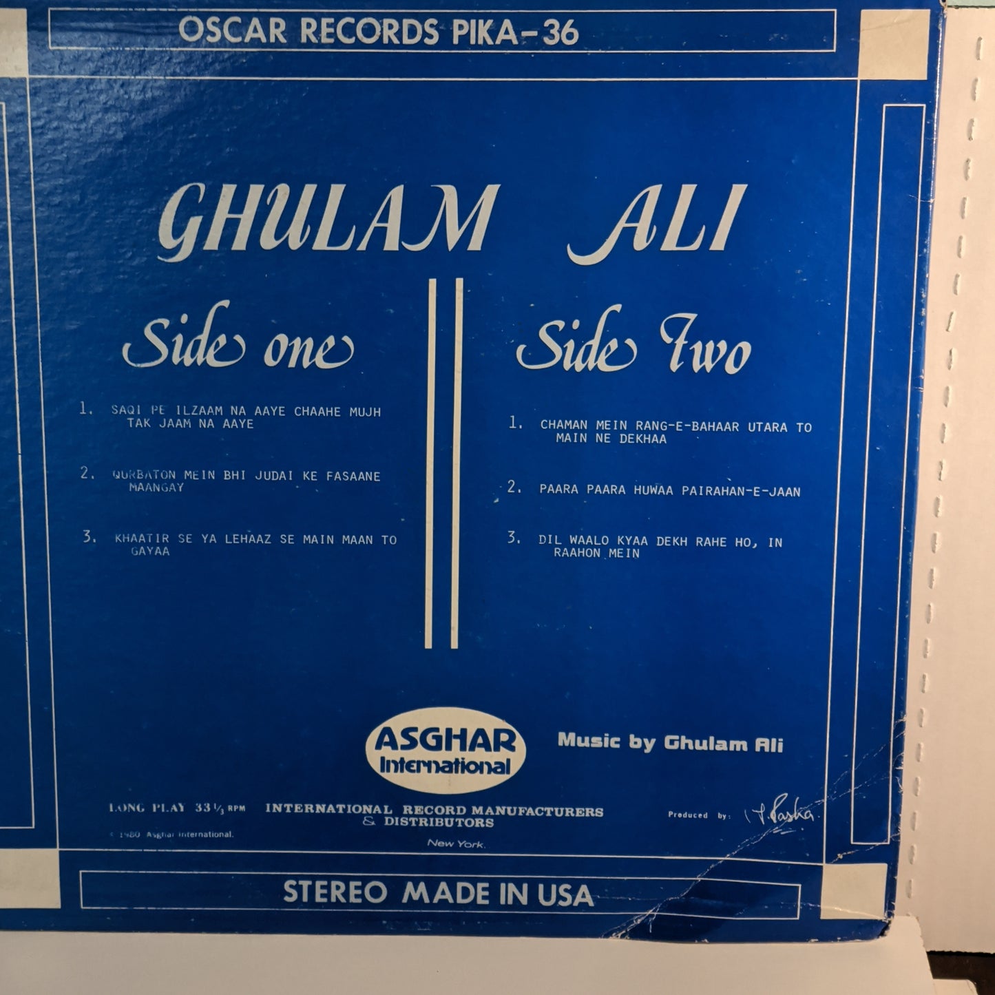 GHAZALS - GHULAM ALI "MY FINEST HOUR" NEAR Near MINT in Stereo