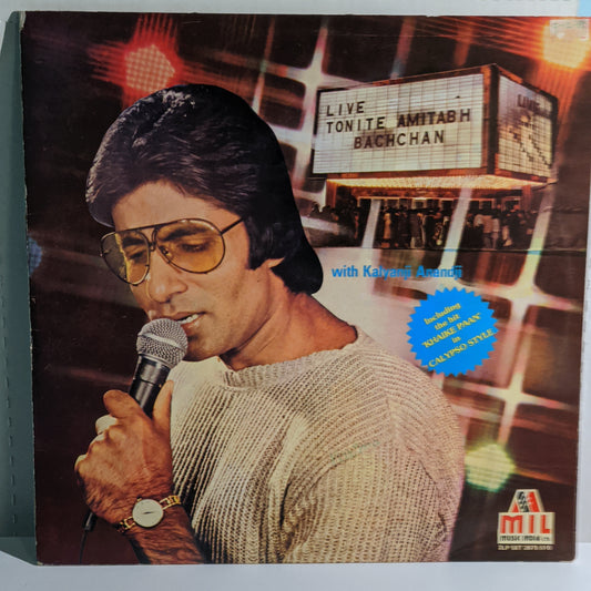 Amitabh Bachchan Live - 2 LP set - Music India - Excellent