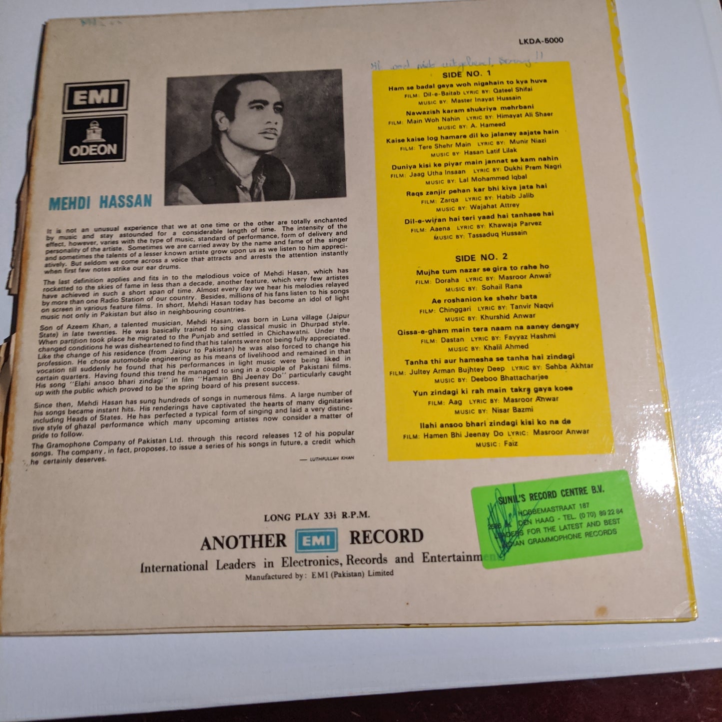Mehdi hassan - Mehdi hassan - His best in VG+ condition