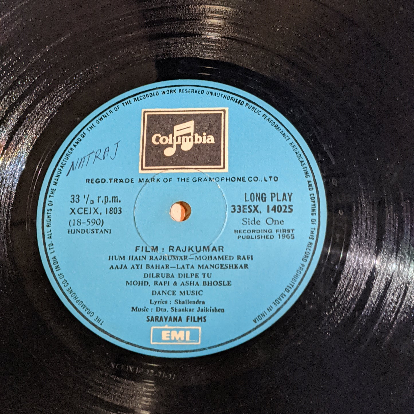 Rajkumar - Shankar Jaikishan record in near Mint