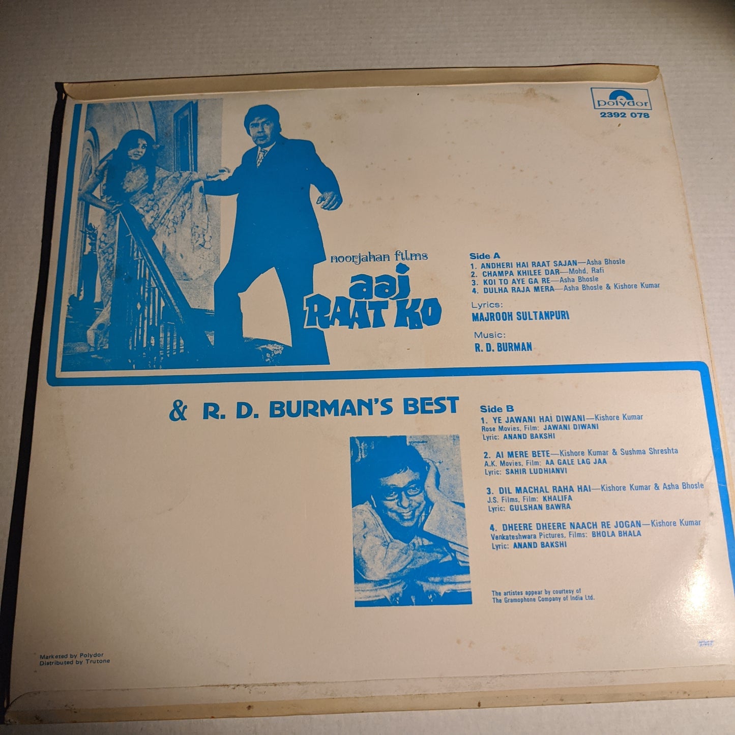 Aaj Raat Ko - R D Burman superhit - rare Unplayed mint