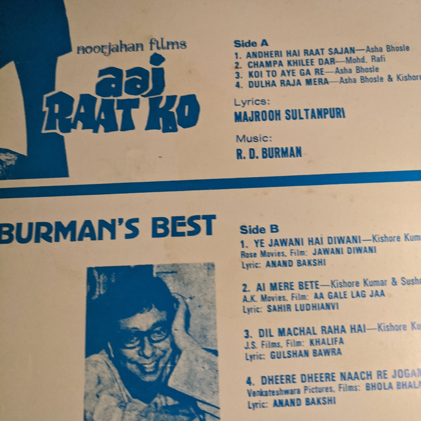 Aaj Raat Ko - R D Burman superhit - rare Unplayed mint