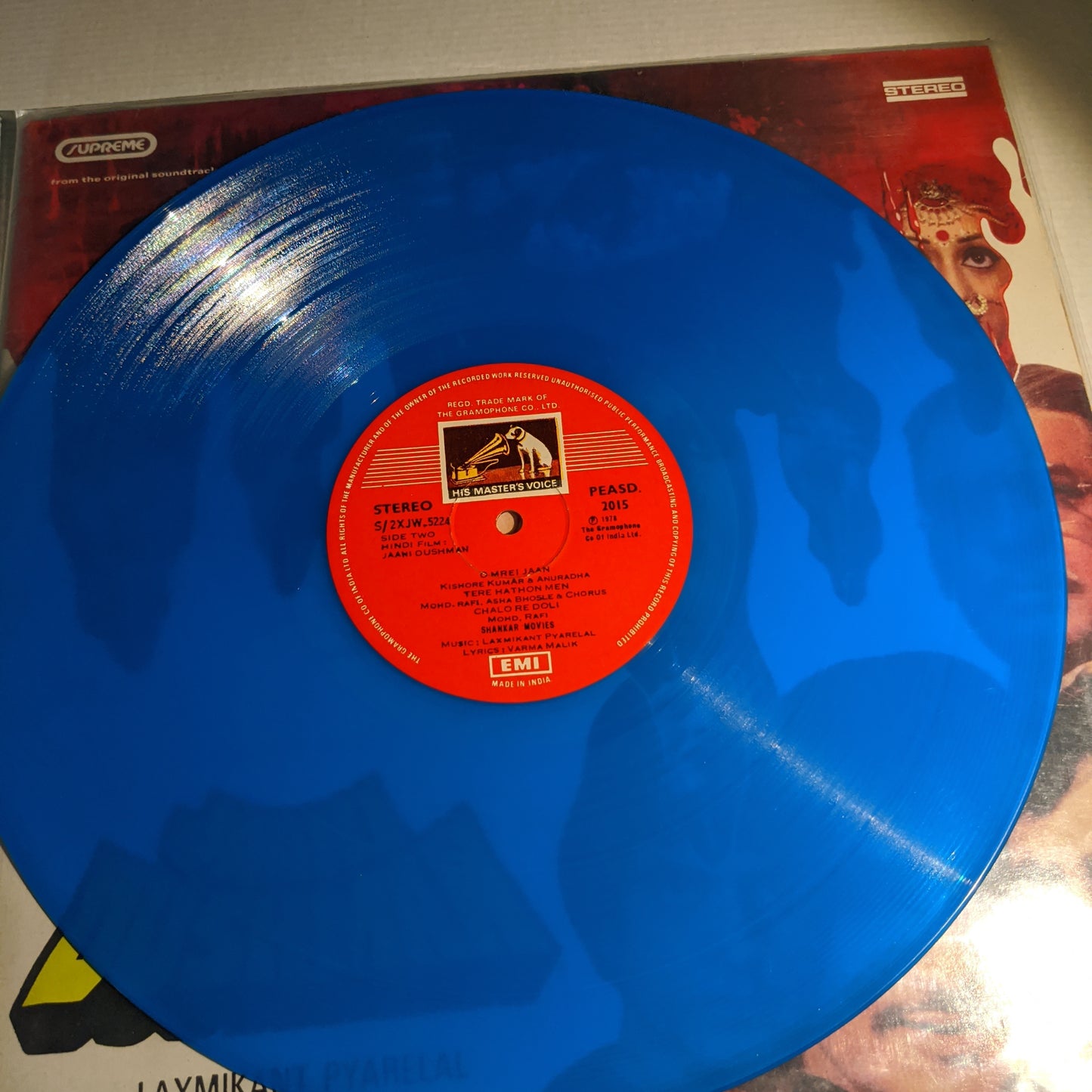 Jaani Dushman - Blue colored  LP - Supreme Stereo In VG+