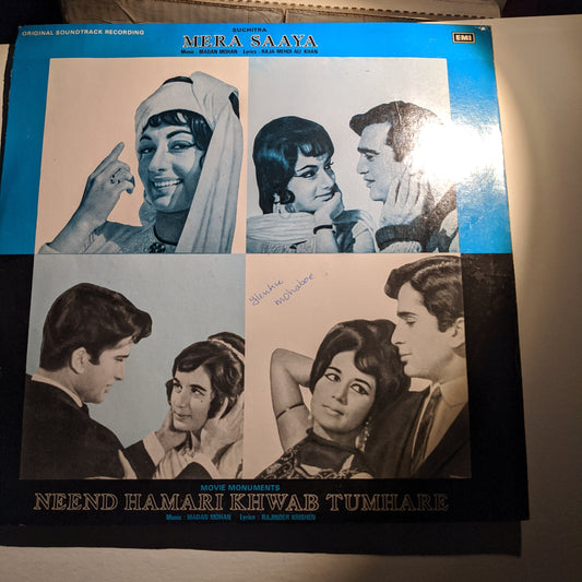 Mera Saaya + Neend Hamari Khwab Tumhare 2-in-1 ,  Madan Mohan  superhit album in VG+