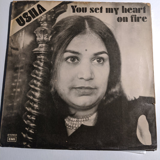 Usha Uthup Rare album - You set my heart on fire in Excellent to near mint