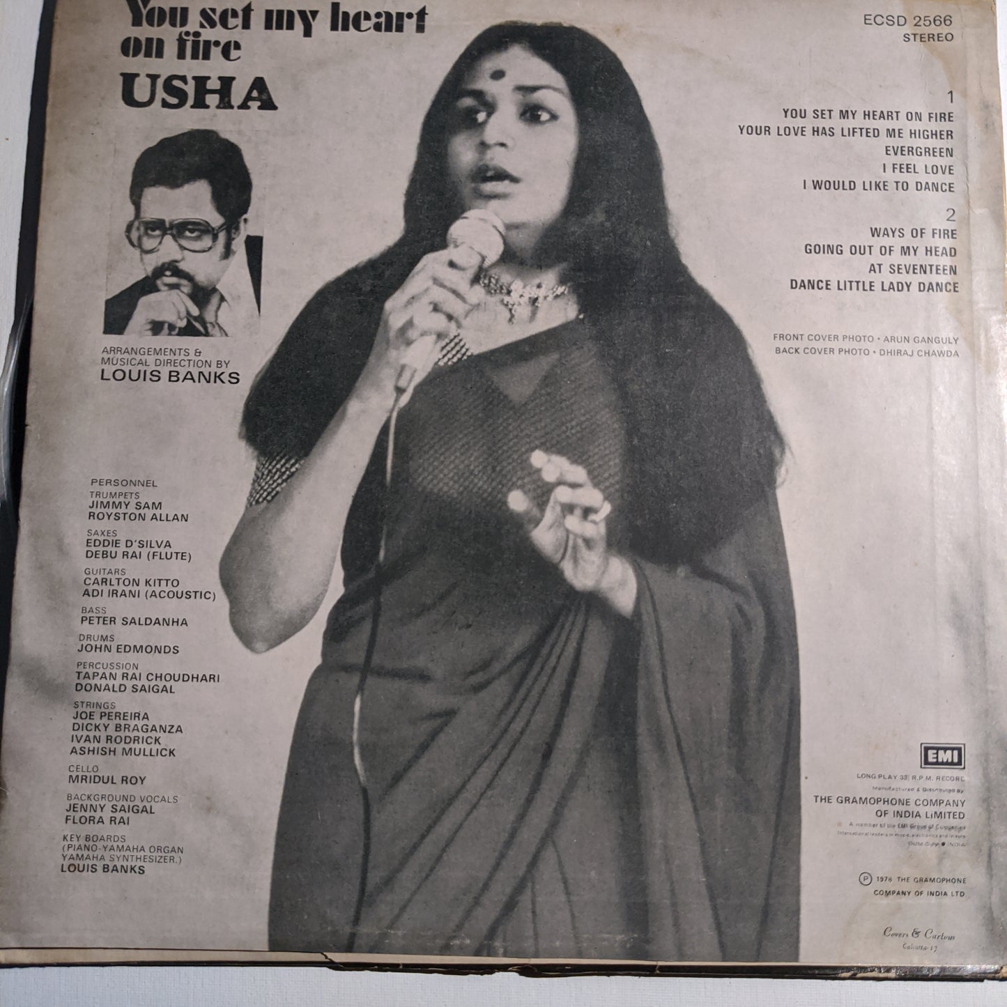 Usha Uthup  Rare album - You set my heart on fire in Excellent to near mint