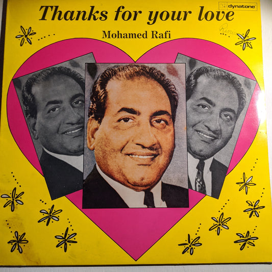 Mohammed Rafi  - Thanks for your Love - Rafi Rare hits in Excellent condition - Holland pressing