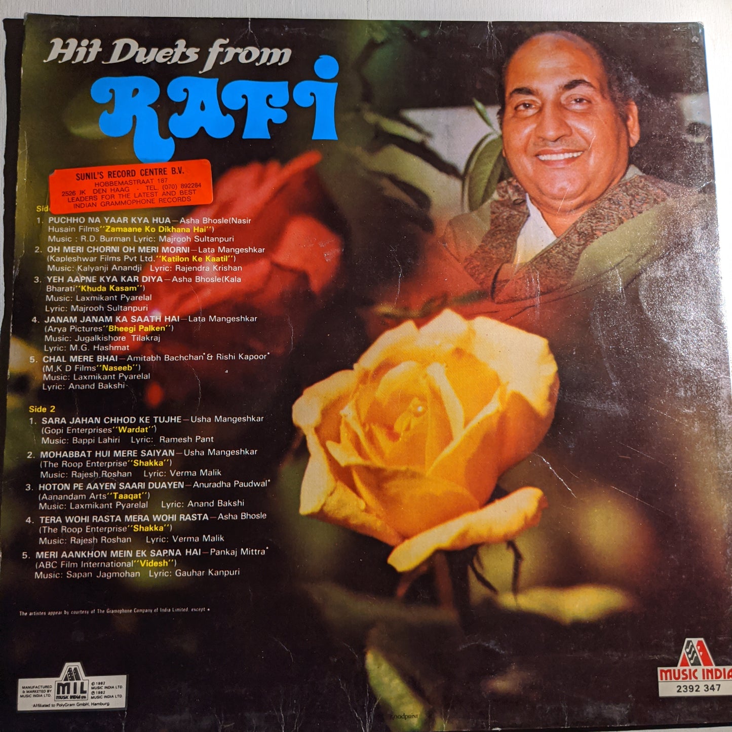 Mohammed Rafi - Hit duets from films - excellent condition