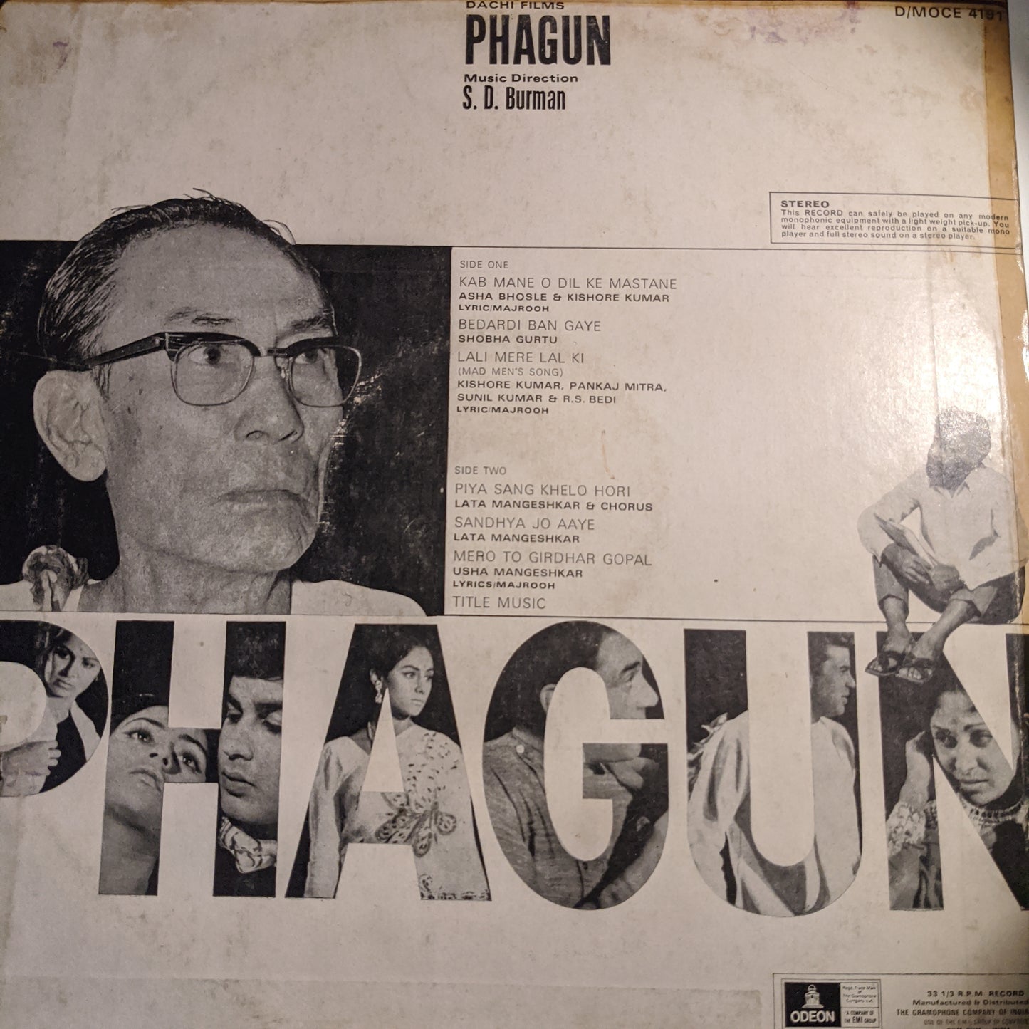 PHAGUN - Rare  1st ed. Odeon  double-ring S D Burman in excellent