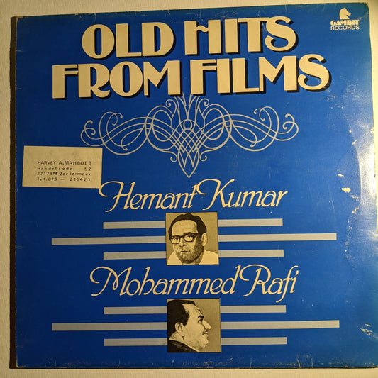 Mohammed Rafi - & Hemant Kumar  Old Hits From Films in Near Mint - Rare collection