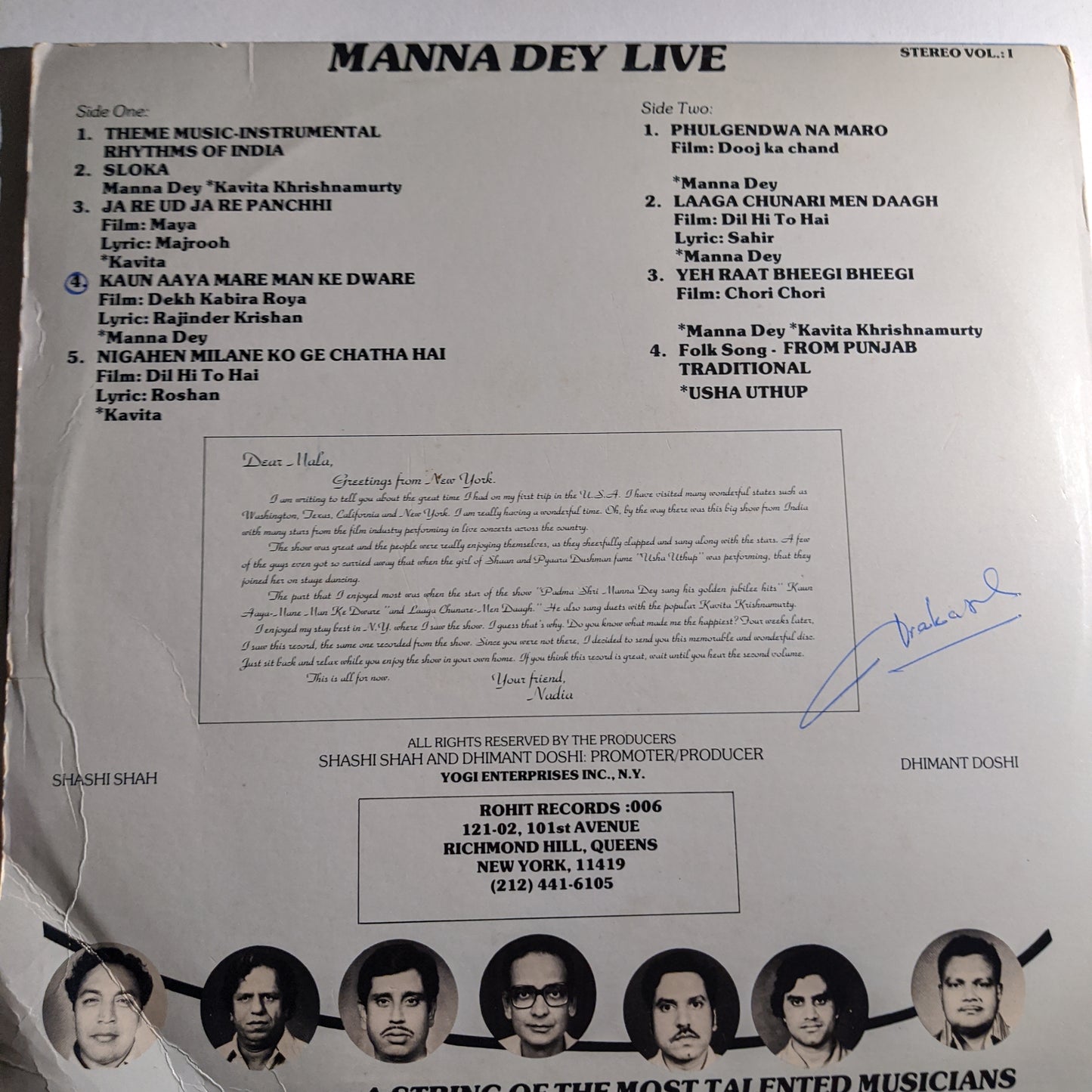 Manna Dey live in USA with Usha Uthup and Kavita Krishnamuthy in Near mint