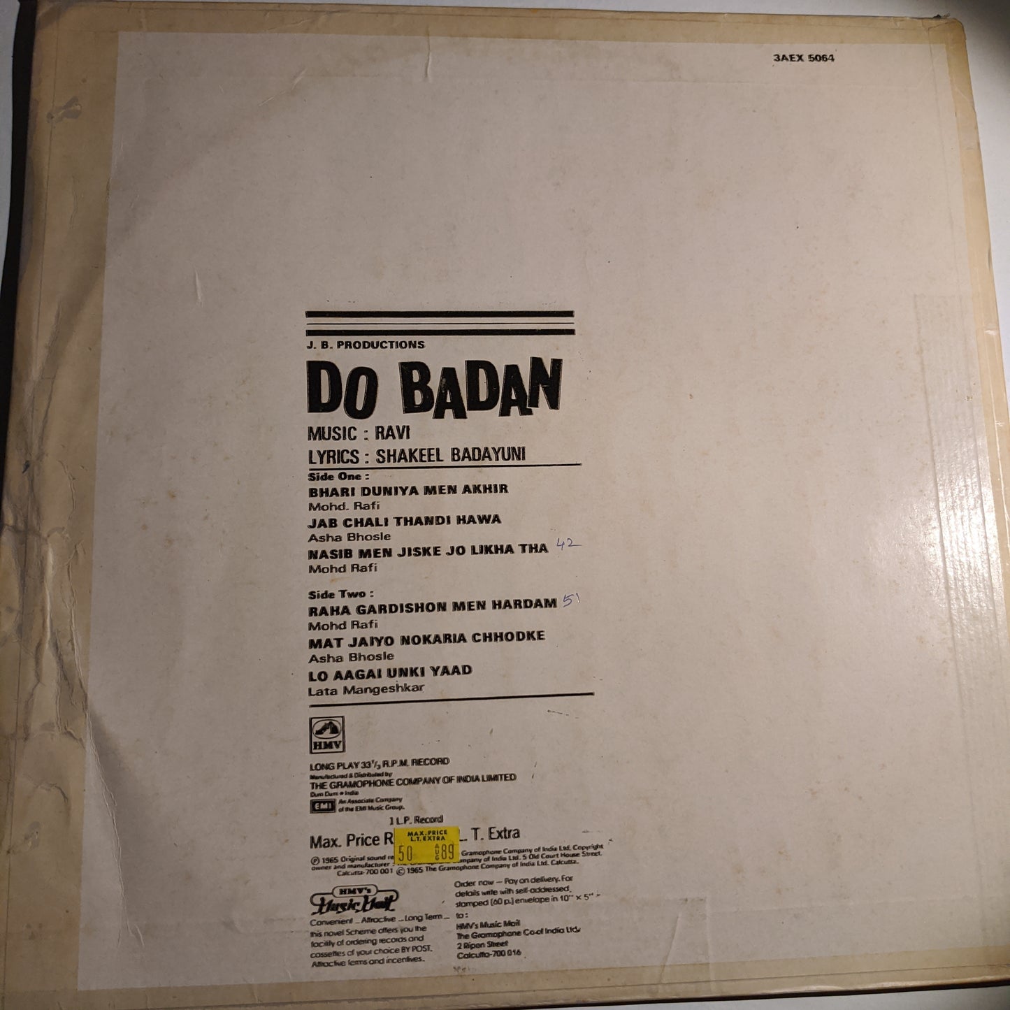 Do badan - music : Ravi - Blockbuster in Near Mint condition