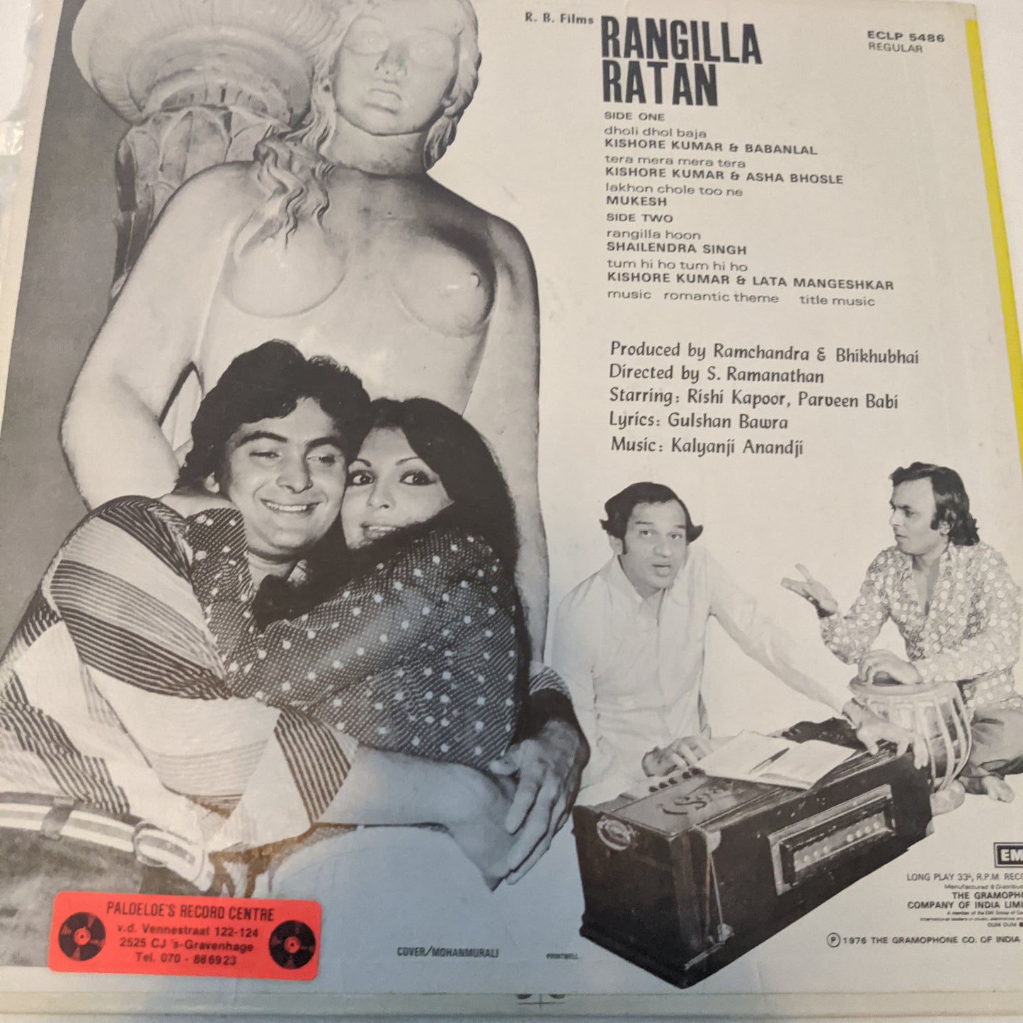 Rangilla Ratan - music by kalyanji Anandji in excellent condition