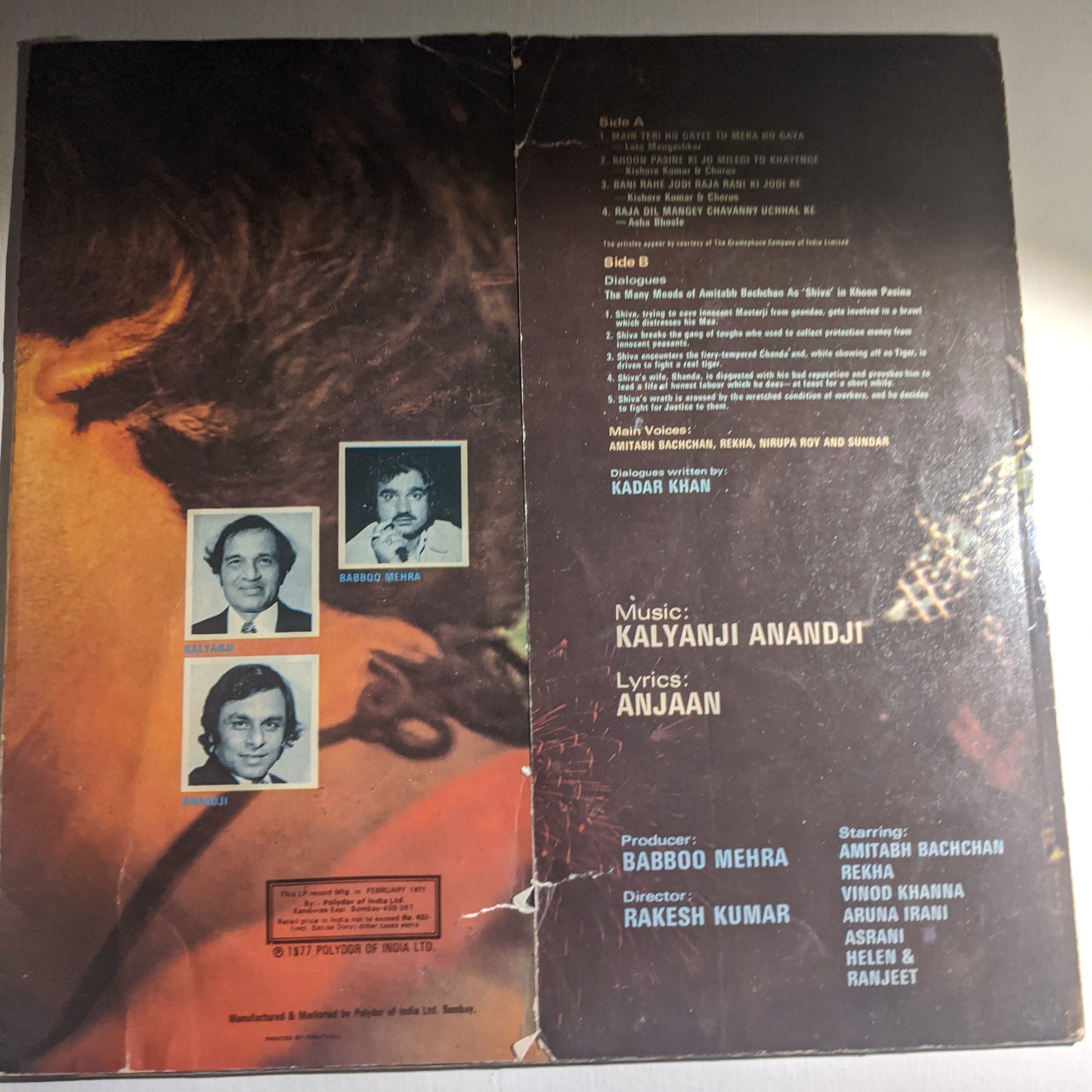 Khoon Pasina - kalyanji Anandji in Excellent condition