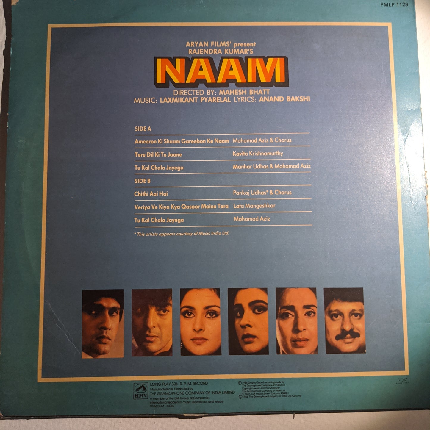 Naam - Laxmikant Pyarelal with superhit Pankaj Udhas song Chitti aayi hai in Excellent condition