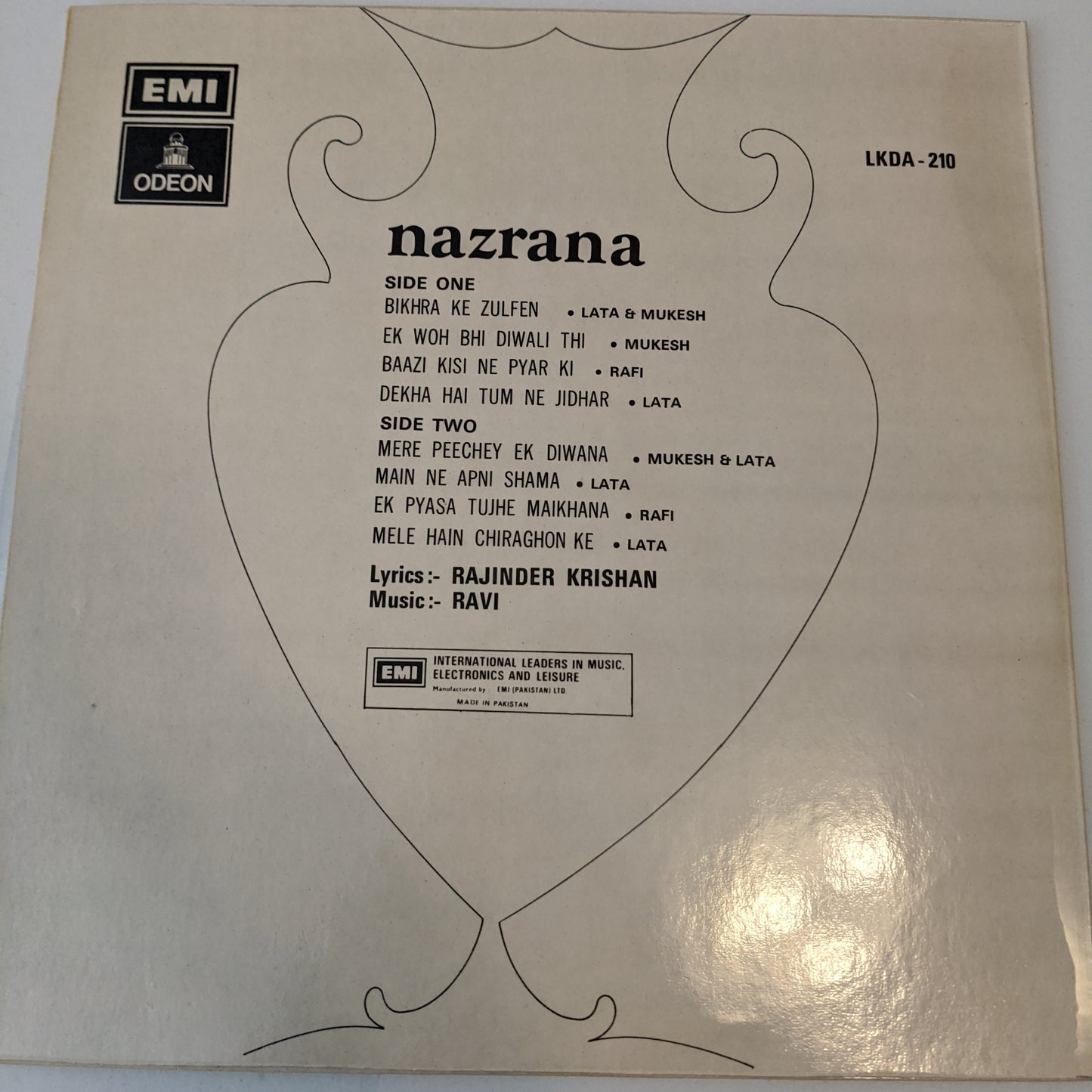 Nazarana - Pristine copy . Music Ravi in near mint