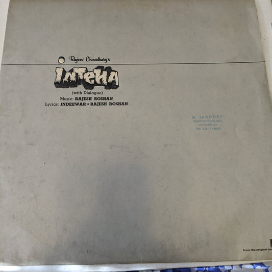 Inteha - Rajesh Roshan Superhit rare in excellent condition