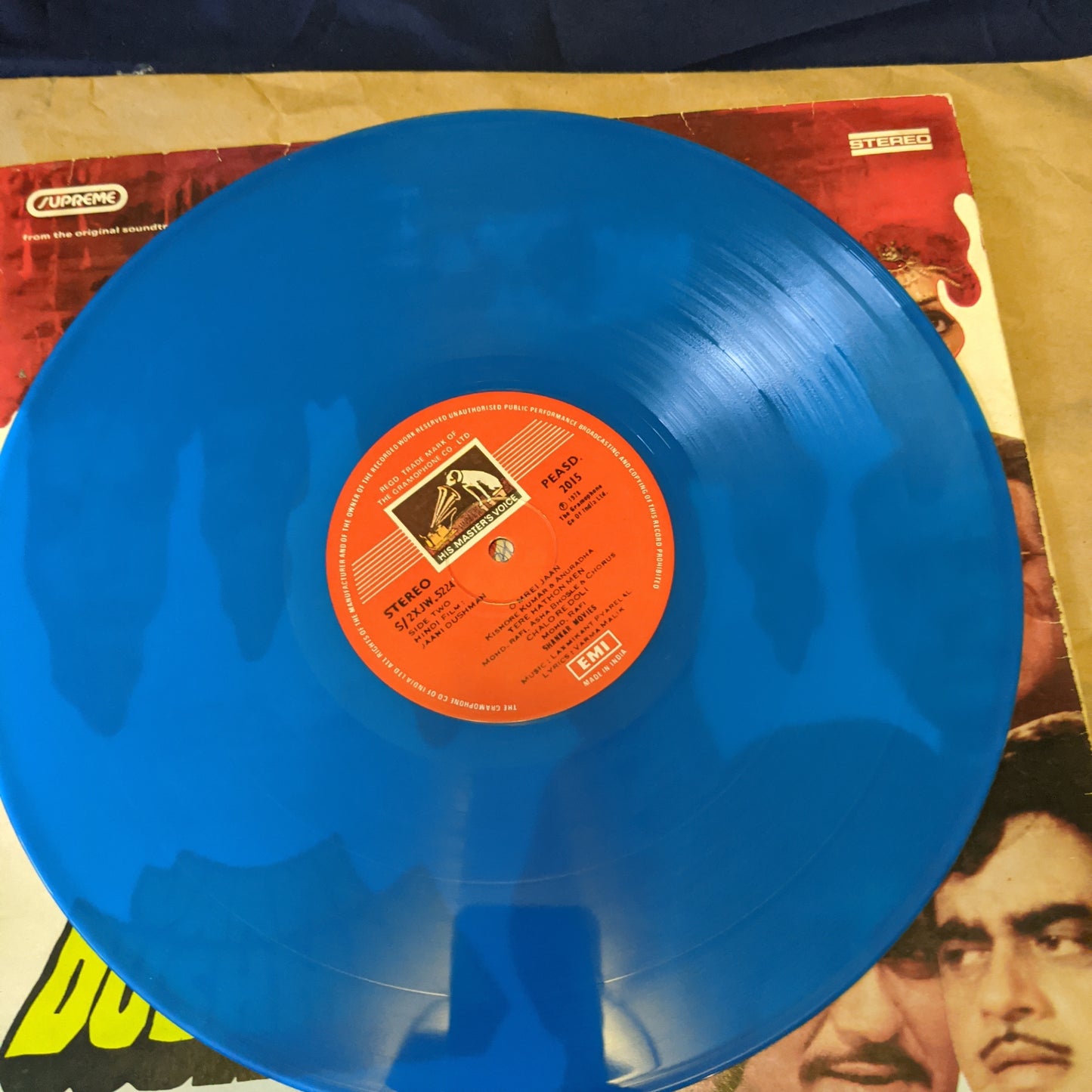 Jaani Dushman - Blue colored  LP - Supreme Stereo In VG+