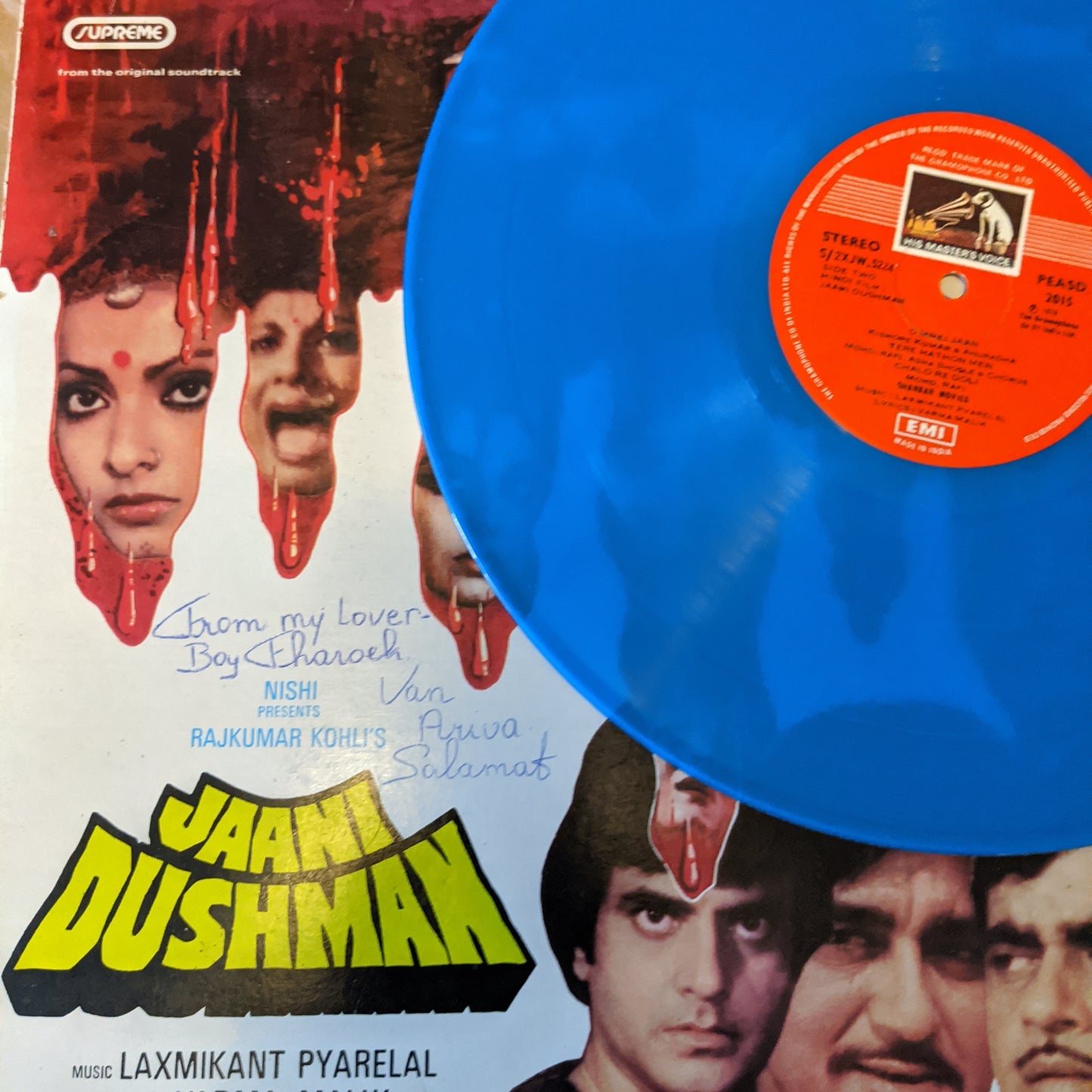 Jaani Dushman - Blue colored  LP - Supreme Stereo In VG+