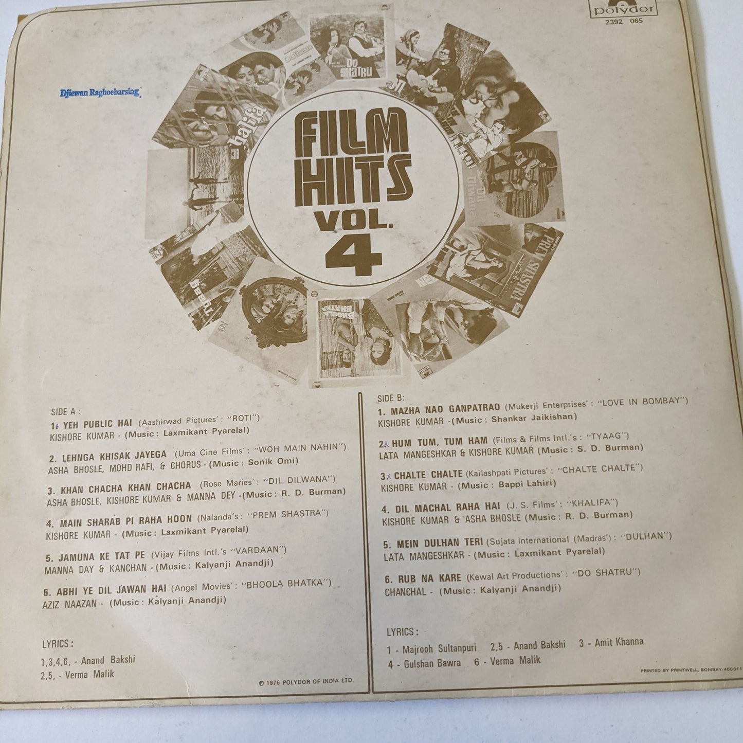 Film Hits vol4 - Polydor in VG+ - Rare collection