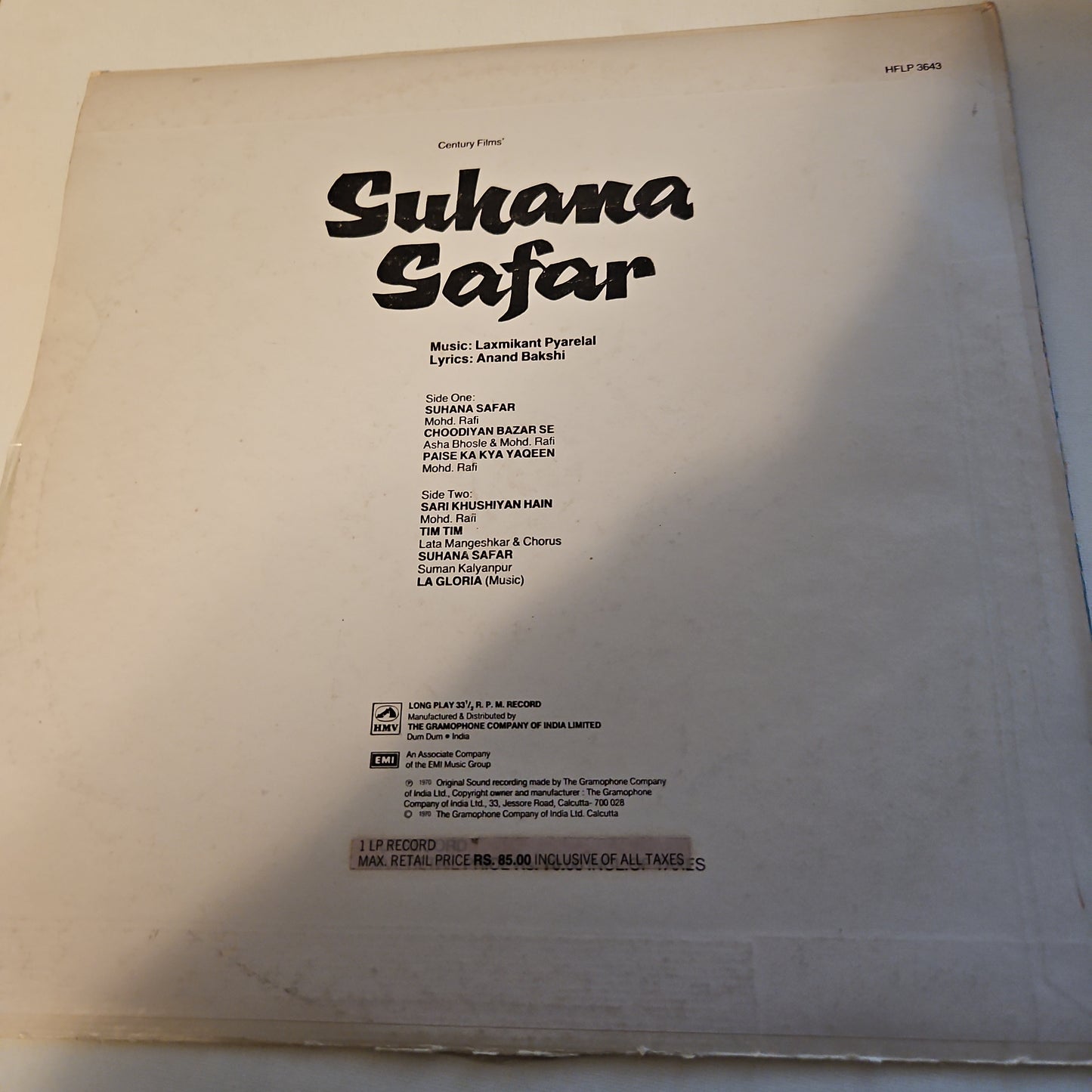 Suhana Safar - Laxmikant Pyarelal superhit in Near Mint condition