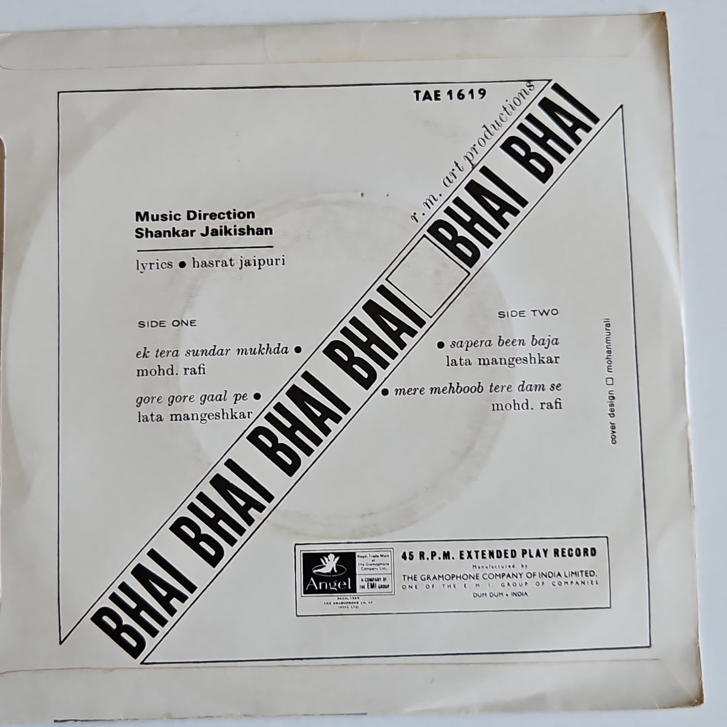 Bhai Bhai - Shankar Jaikishan - Angel Ep in Excellent condition