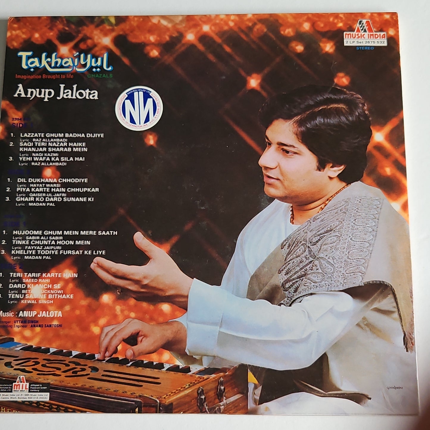 Anup Jalota - Takhai-Yul (Imagination Brought To Life) Ghazals 2 Lp set