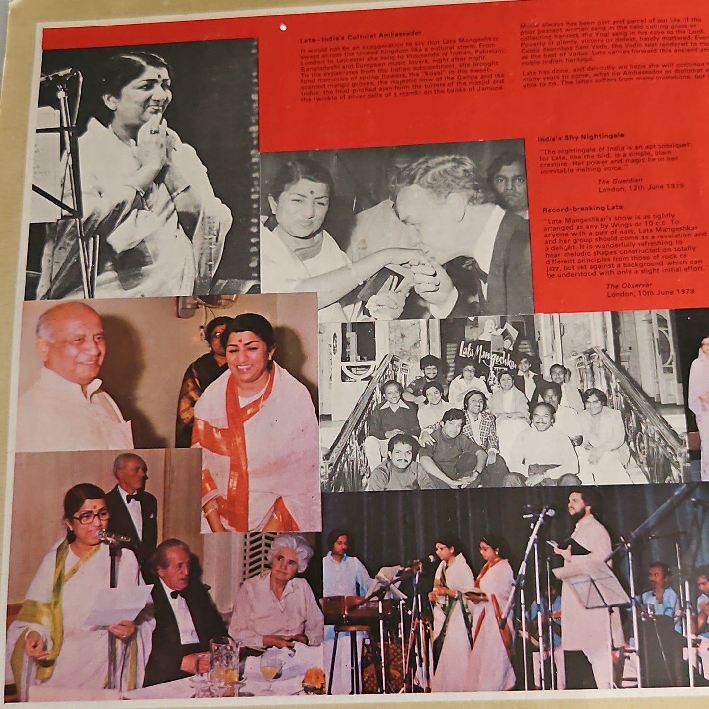 Lata Mangeshkar Live At The London Palladium 2 LP set in near Mint