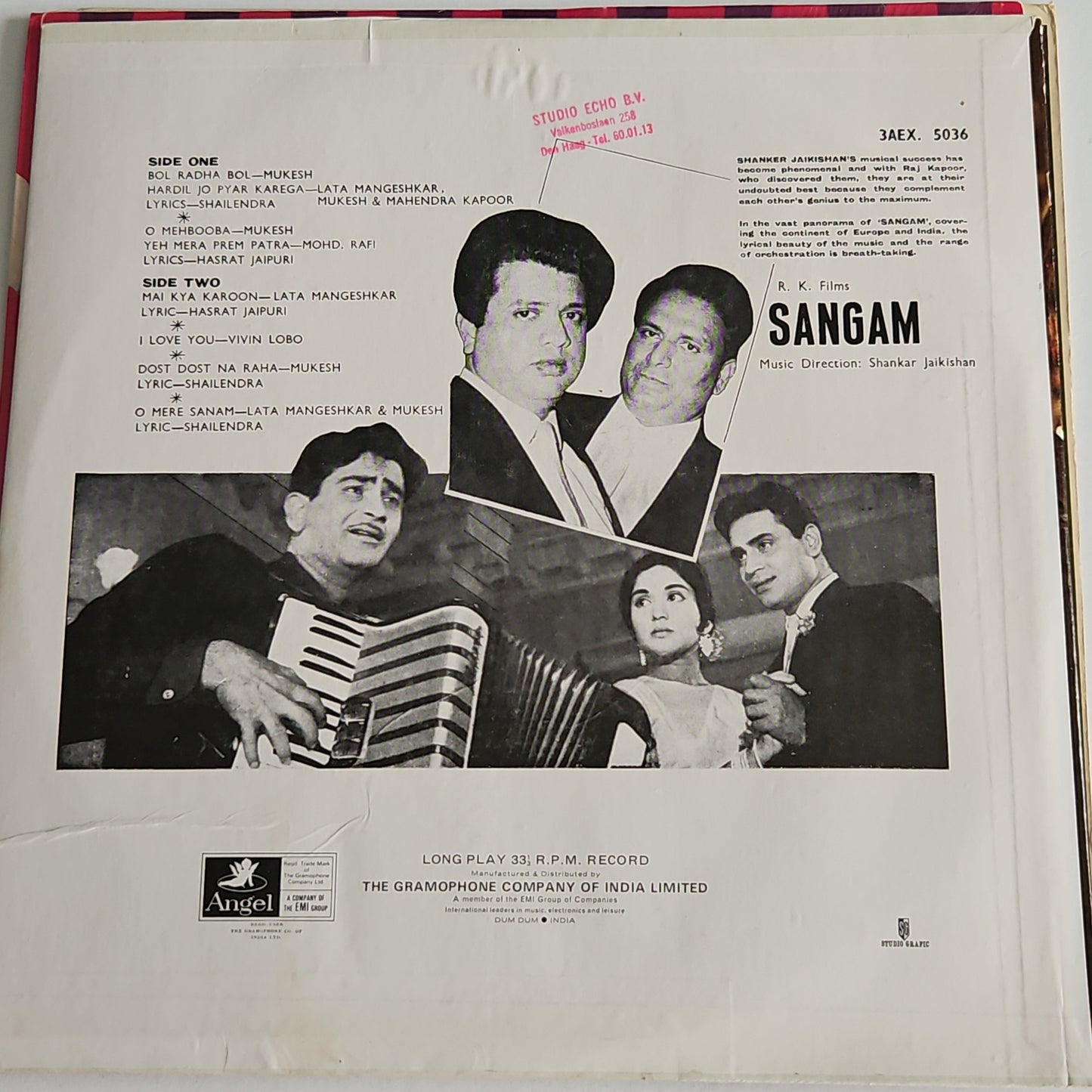 4 LPs Raj Kapoor and Shankar Jaikishan Superhit pack - Sangam - mera naam joker , teesri kasam and Jis Desh Mein Ganga Bahati hai in prisitne